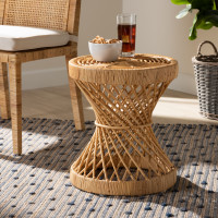 Baxton Studio Seville-Natural-ET Baxton Studio Seville Modern and Contemporary Natural Finished Rattan End Table